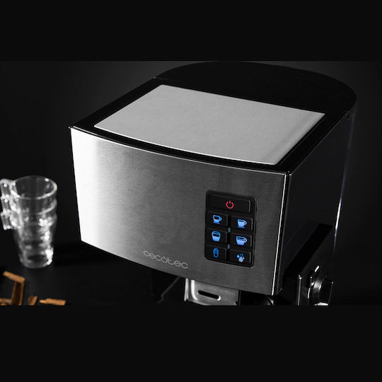 Cecotec Power Instant-ccino 20 Μηχανή Espresso 1450W Πίεσης 20bar για Cappuccino Ασημί 01506