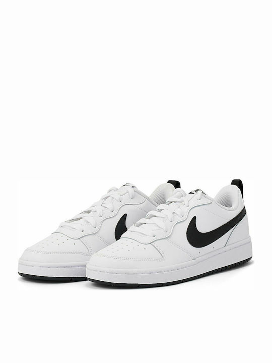 Court Borough Kids Sports Shoes Basketball with Laces White