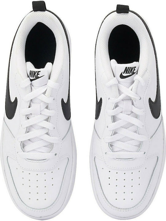 Court Borough Kids Sports Shoes Basketball with Laces White