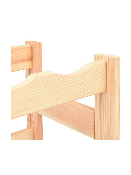 vidaXL С крака Κάβα Ποτών Дърво για 30 Μπουκάλια Бежов 53x25x86εκ.