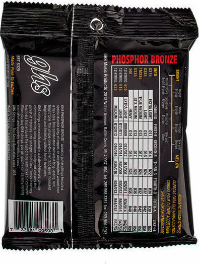 GHS Strings 6-String Σετ Χορδών Phosphor Bronze Ακουστικής Κιθάρας 12 - 54" Light