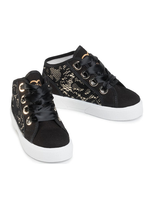 Piuma Lace Mid FI7PIMFAB12 Детски маратонки High Черни