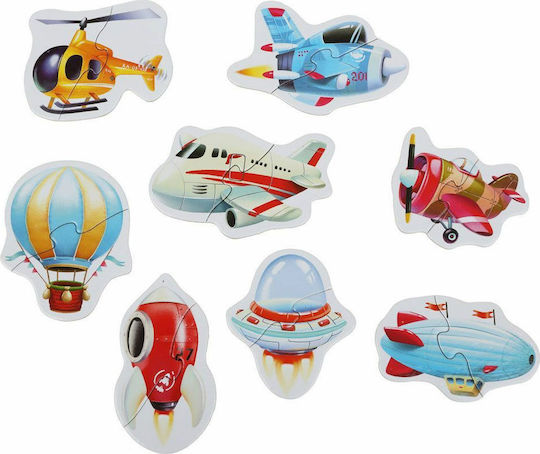 Παιδικό Puzzle 8 in 1 Air Transport για 2+ Ετών 2pcs Cubika