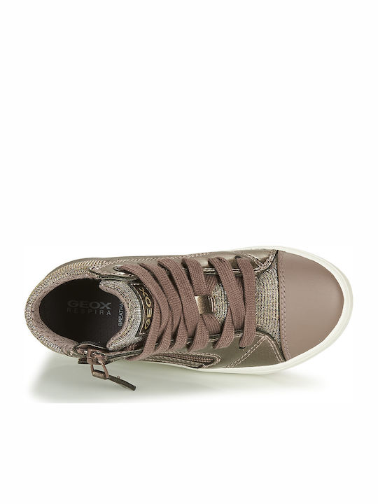 GISLI Παιδικά Sneakers High Ανατομικά Χρυσά