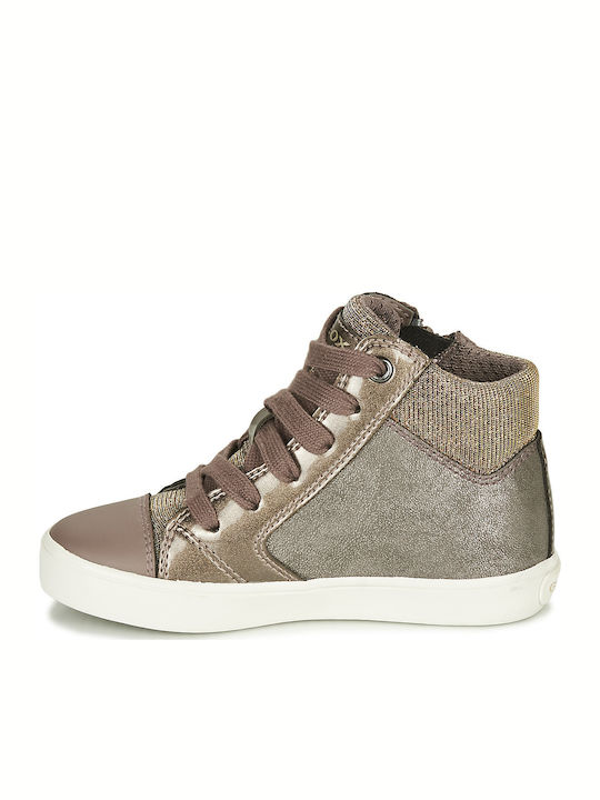 GISLI Παιδικά Sneakers High Ανατομικά Χρυσά