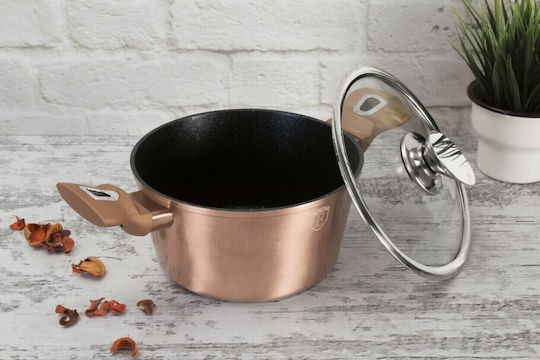 Berlinger Haus Metallic Line Дълбока Тенджера от Алуминий 8лт / 30см Rose Gold