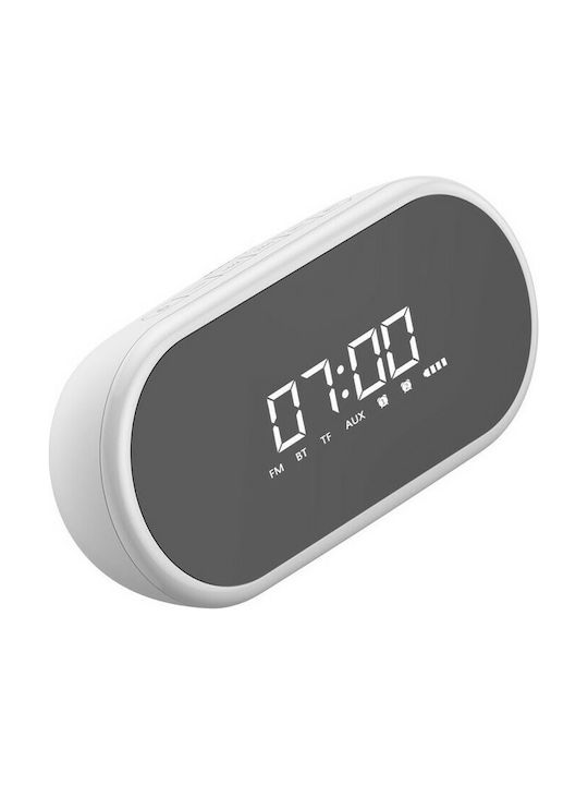 Baseus Encok Επιτραπέζιο Ψηφιακό Ρολόι LED Πλαστικό με Ξυπνητήρι Λευκό NGE09-02