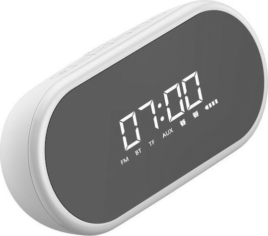 Baseus Encok Ceas De Masă Digital Led Din Plastic Cu Ceas Deșteptător Alb NGE09-02