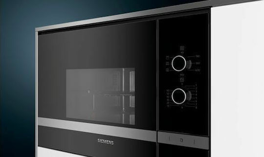 Siemens Iq300 Εντοιχιζόμενος Φούρνος Μικροκυμάτων με Grill 25lt Μαύρος