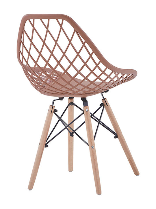 Tree Kitchen Polypropylene Chair Camel 49x53x81cm