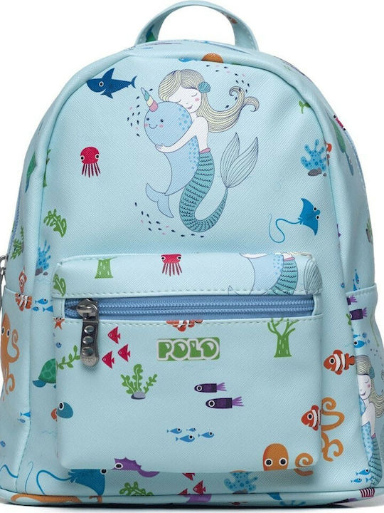 Polo Cute School Bag Backpack Kindergarten in Light Blue color 8lt