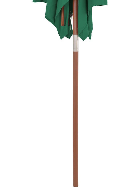 Square Wooden Green Garden & Terrace Parasol 1.5x2xHeight 2.35m