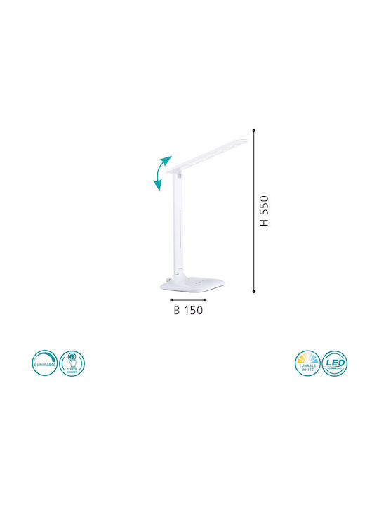 Eglo Caupo LED Office Lamp Foldable in White Color