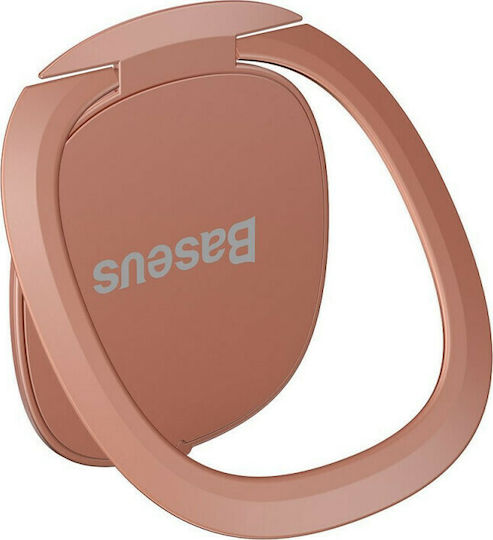 Baseus Invisible Ultra-Thin Ring Holder Κινητού σε Ροζ Χρυσό χρώμα