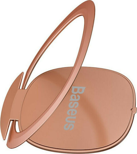 Baseus Invisible Ultra-Thin Ring Holder Κινητού σε Ροζ Χρυσό χρώμα