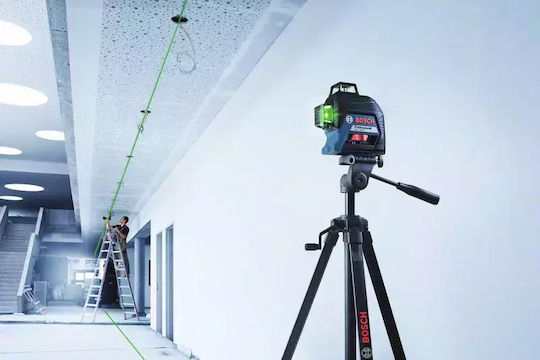 Bosch GLL 3-80 G Αυτορυθμιζόμενο Γραμμικό Αλφάδι Laser Πράσινης Δέσμης 1.5V με Εύρος Εργασίας 30m