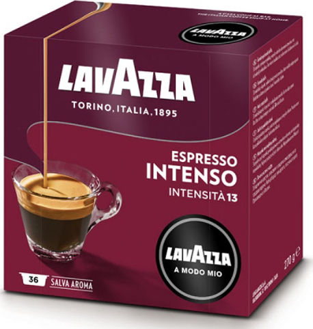 Lavazza Κάψουλες Espresso Intenso Συμβατές με Μηχανή LavAzza A Modo Mio 36caps