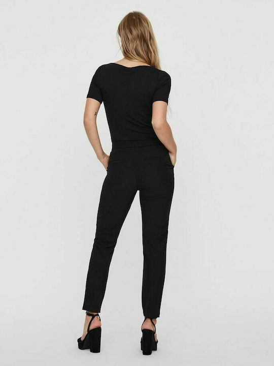 Vero Moda Damen Sommer Bluse Kurzärmelig Schwarz