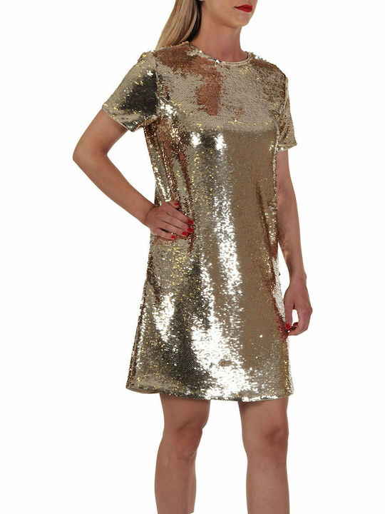 Mini Evening Dress Gold 3H2AA12NWLZ F202