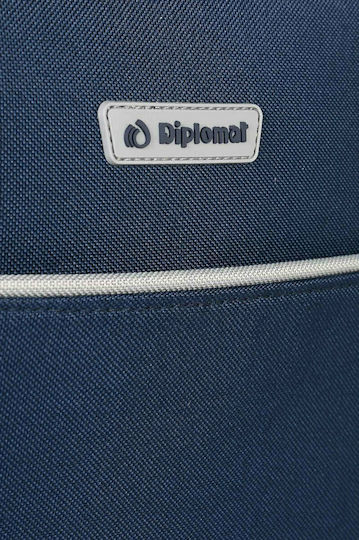 Diplomat Reisetasche 85Es Blau mit Rädern Stoff L70xB35xH35cm