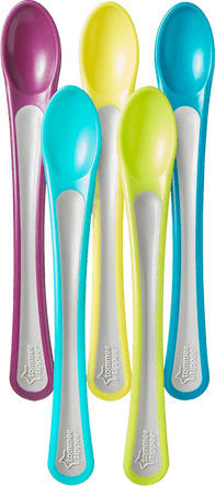 Tommee Tippee Plastic Baby Cutlery Set with Spoons for 4+ months 5pcs Multicolour