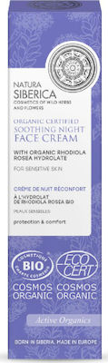 Natura Siberica Moisturizing Night Cream Suitable for Sensitive Skin with Hyaluronic Acid Organic Certified 50ml