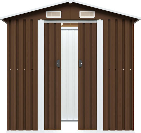Metallic Garden Warehouse Galvanized Brown with Air Vents L2.04xW1.32xH1.86m
