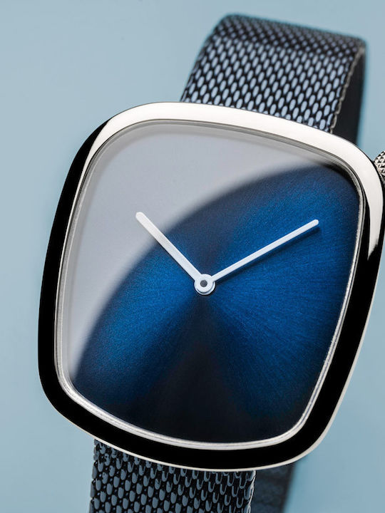 Bering Time Classic Γυναικείο Ρολόι 34mm Μπαταρίας με Navy Μπλε Μεταλλικό Μπρασελέ