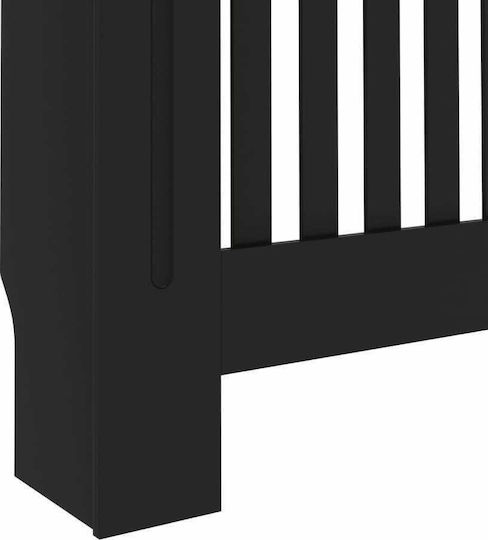 vidaXL Husă Pentru Radiator Din MDF Negru 112x19x81cm