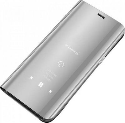 Hurtel Clear View Buchen Sie Kunststoff Silber (Galaxy S20+)