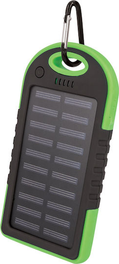 ES500 Слънчева Power Bank 5000mAh с 2 USB-A порта Зелен