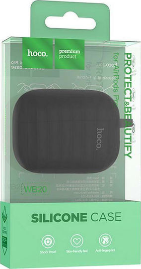 Hoco WB20 Fenix Liquid Silicone Case with Keychain Black for Apple AirPods Pro