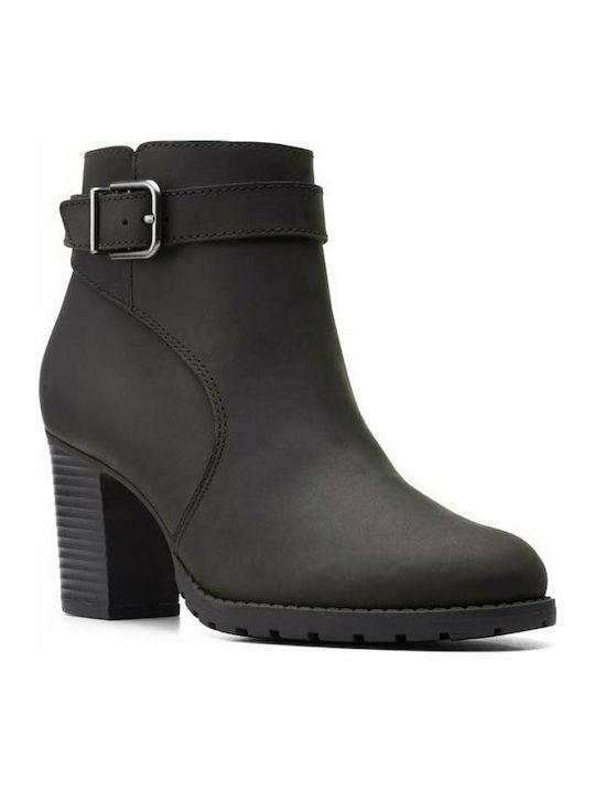 Clarks Verona Lark Leder Damen Knöchelstiefel Schwarz