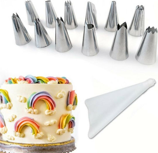 Set Pastry Bags Silicone 14 Pieces 54237