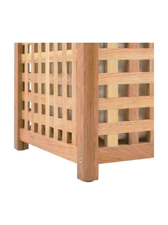 vidaXL Holz-Wäschekorb mit Deckel 87,5x46x67cm Braun