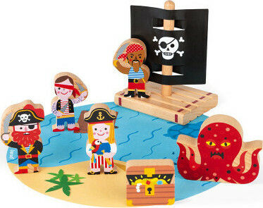 Janod Miniature Toy Story Pirates Set for 3+ Years (Various Designs/Assortments of Designs) 1pc