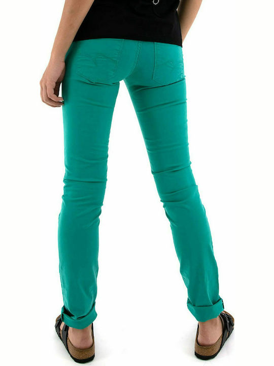 Staff Snizzy Women's Cotton Trousers in Slim Fit Green