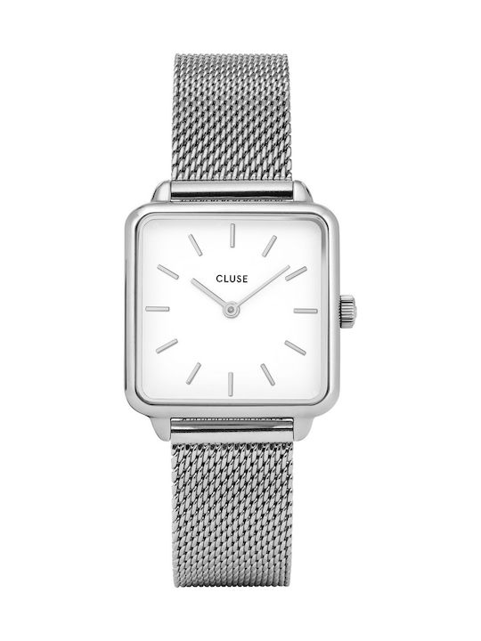 Cluse La Tetragone Women's Watch with Silver Metal Bracelet
