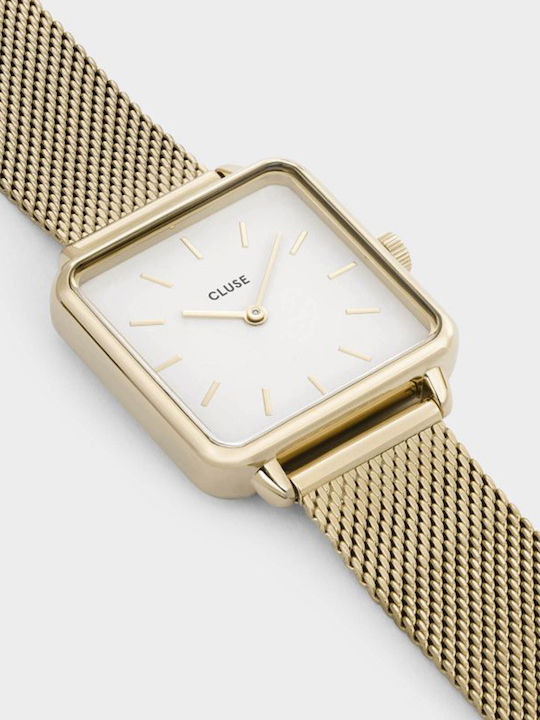Cluse La Tetragone Women's Watch with Gold Metal Bracelet