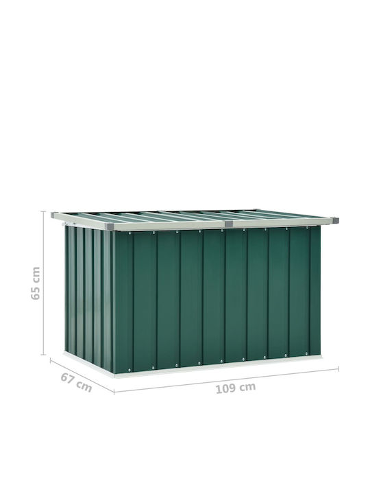 vidaXL Outdoor Storage Box Green L109xW67xH65cm