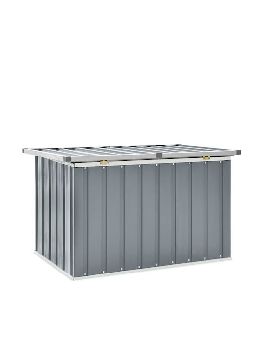 vidaXL Cutie de depozitare pentru exterior Metalic Gri L109xW67xH65buc