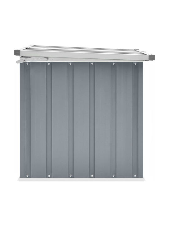 vidaXL Cutie de depozitare pentru exterior Metalic Gri L109xW67xH65buc