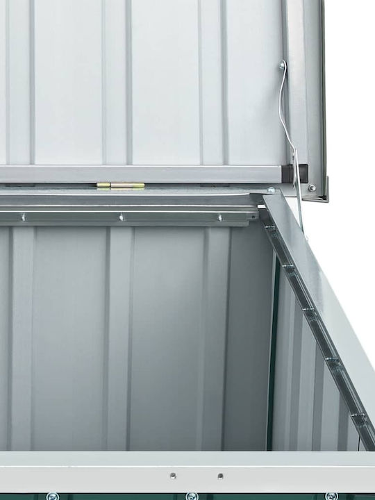 vidaXL Cutie de depozitare pentru exterior Metalic Verde L129xW67xH65buc