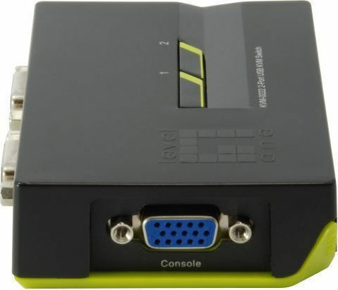 Level One KVM-0222 2 PC VGA+USB Black Edition