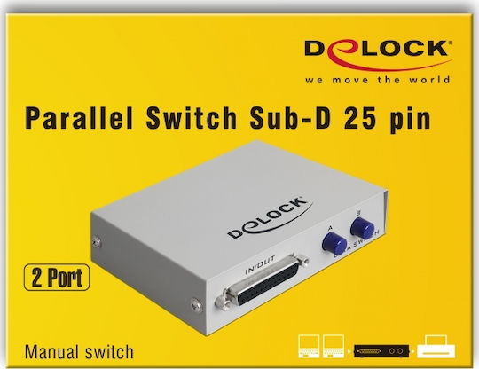 DeLock Parallel Switch Sub-D 25 pin 2 Port