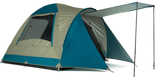 OZtrail Tasman 4V Dome Camping Tent Blue with Double Cloth 3 Seasons for 4 People 340x220x180cm