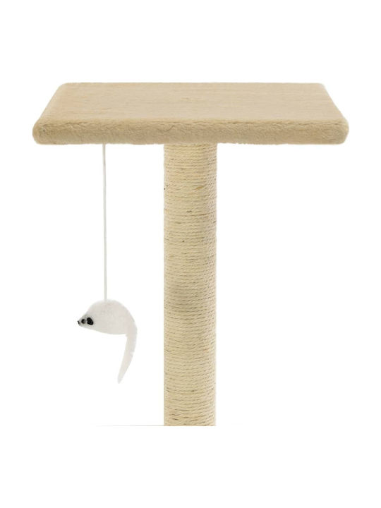 vidaXL Cat Scratching Post Cat Tree In Beige Colour 70x45x95 cm