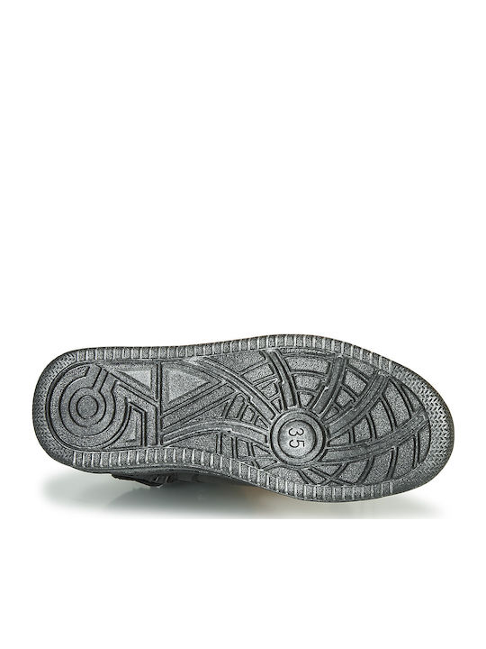Lowell Παιδικά Sneakers High Ανατομικά Μαύρα