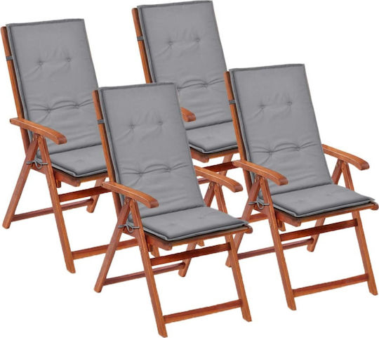 vidaXL Καρέκλας Κήπου 4τμχ 50x120εκ.