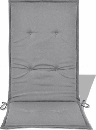 vidaXL Pernă Scaunului De Grădină Cu Spătar Gri Waterproof 4 Bucăți 50x120cm